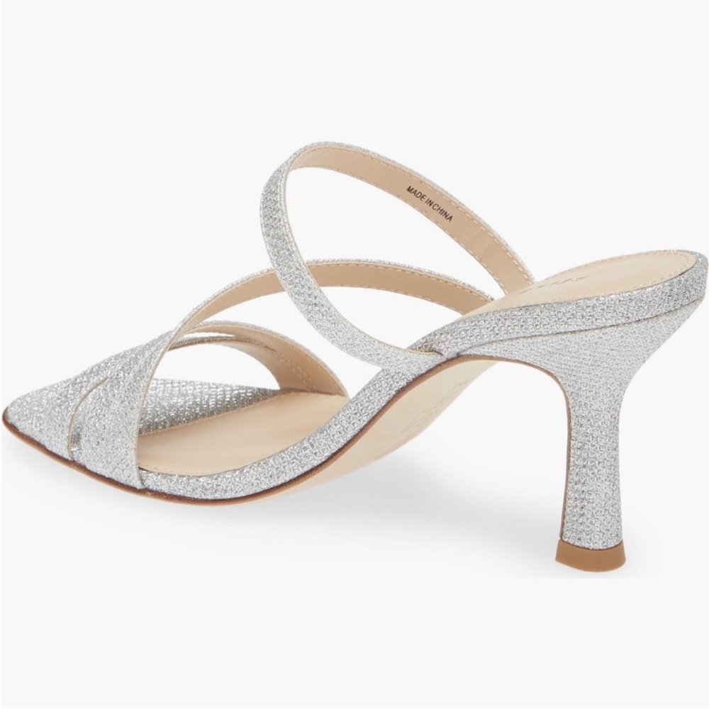 Pelle Moda Silver Strappy Heels NWT - Picture 8 of 15